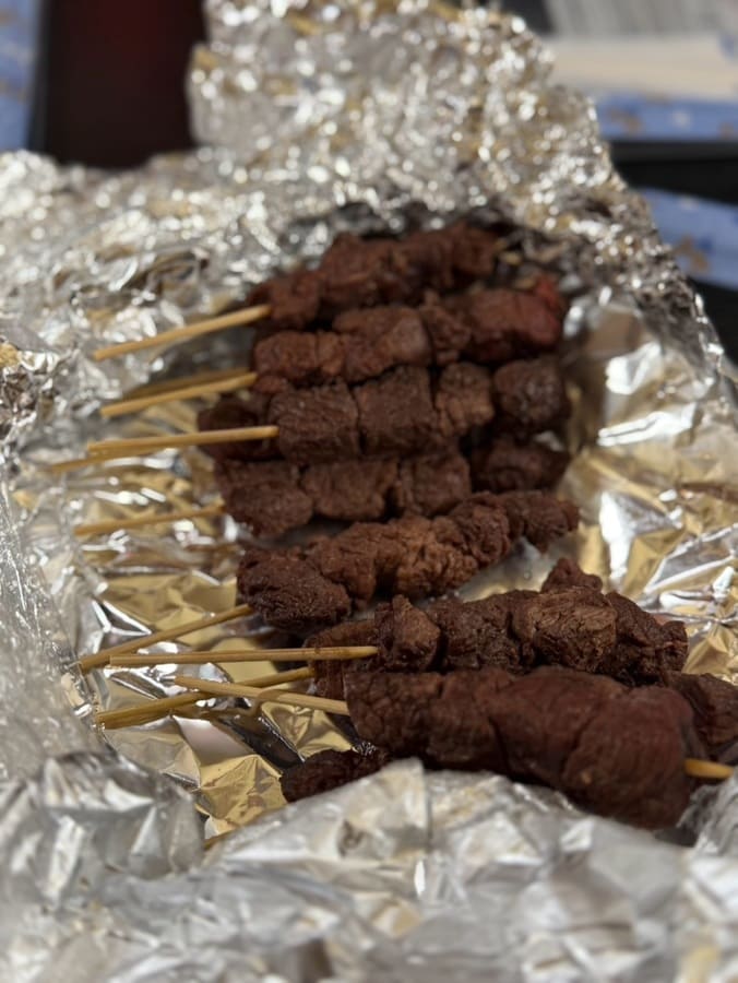 シカのモモ串焼き